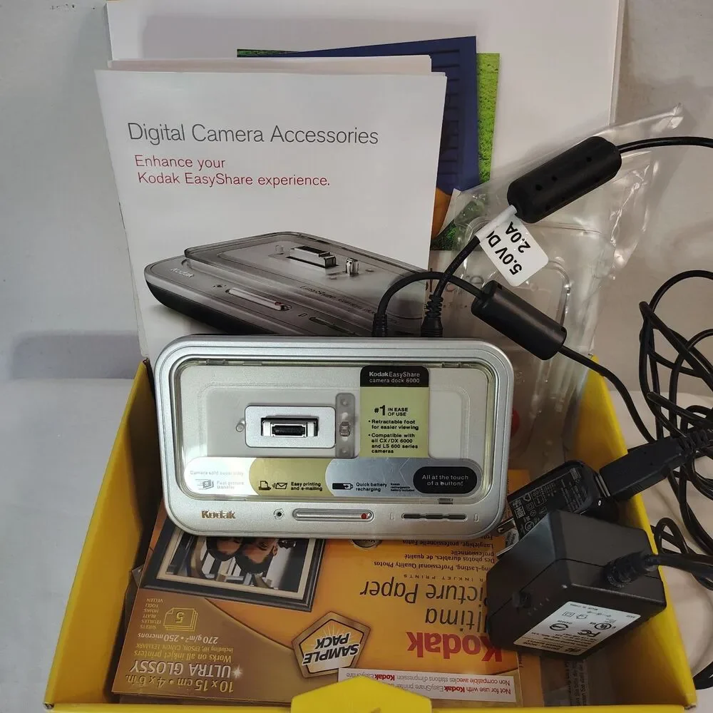 Kodak Easyshare Camera Dock 6000 w Cords Manual Accessories Box